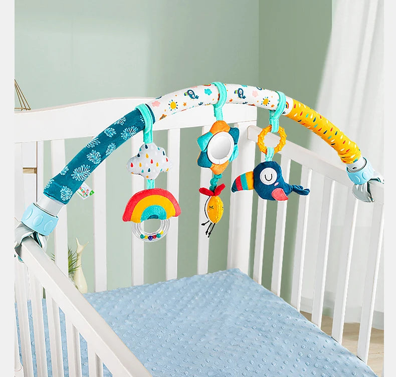 Baby Toy Toddler Cribs Cradles Hanging Bell Baby Stuff Newborn Stroller Stroller Play Arch Bed Toys for Babies 0 12 Months