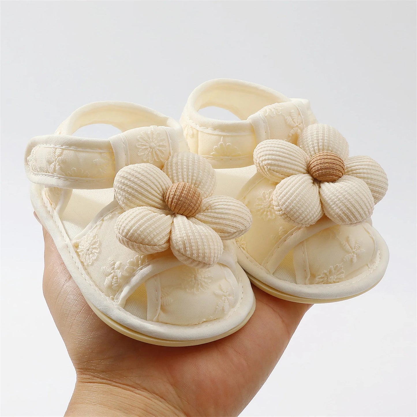 Cute Baby Girl Sandals Stylish Floral Design Non-slip Toddler Shoes for Comfortable Summer Wear Everyday