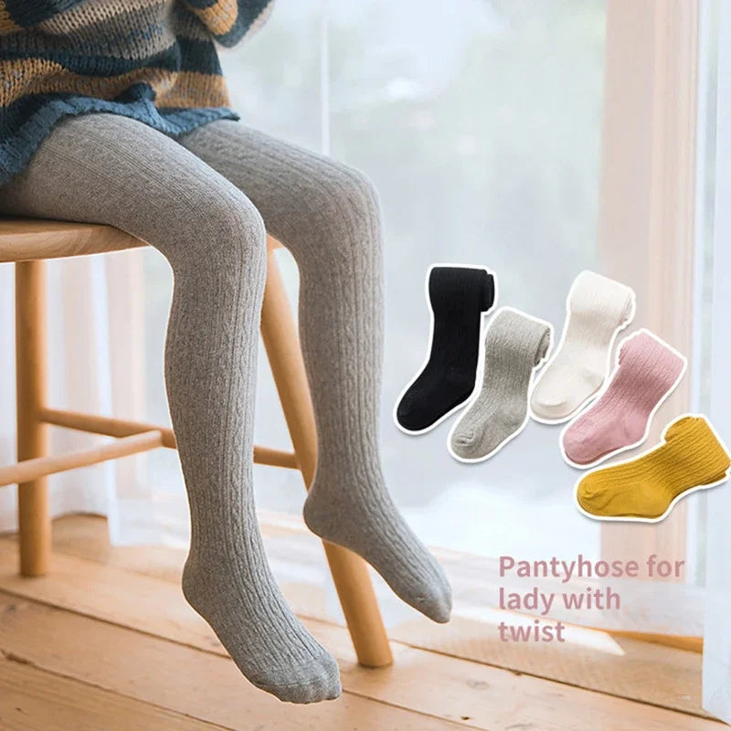 Baby Girl Tights Warm Leggings Kids Pants Solid Cotton Child Pantyhose Casual Stockings Girls Toddler Dance Winter Clothes 0-8Y