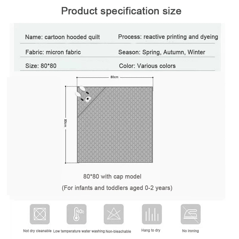 Baby Bath Towel Soft Warm Sleeping Swaddle Wrap for Girl Boy Coral Fleece Newborn Blanket Toddler Hooded Baby Stuff Bathrobe