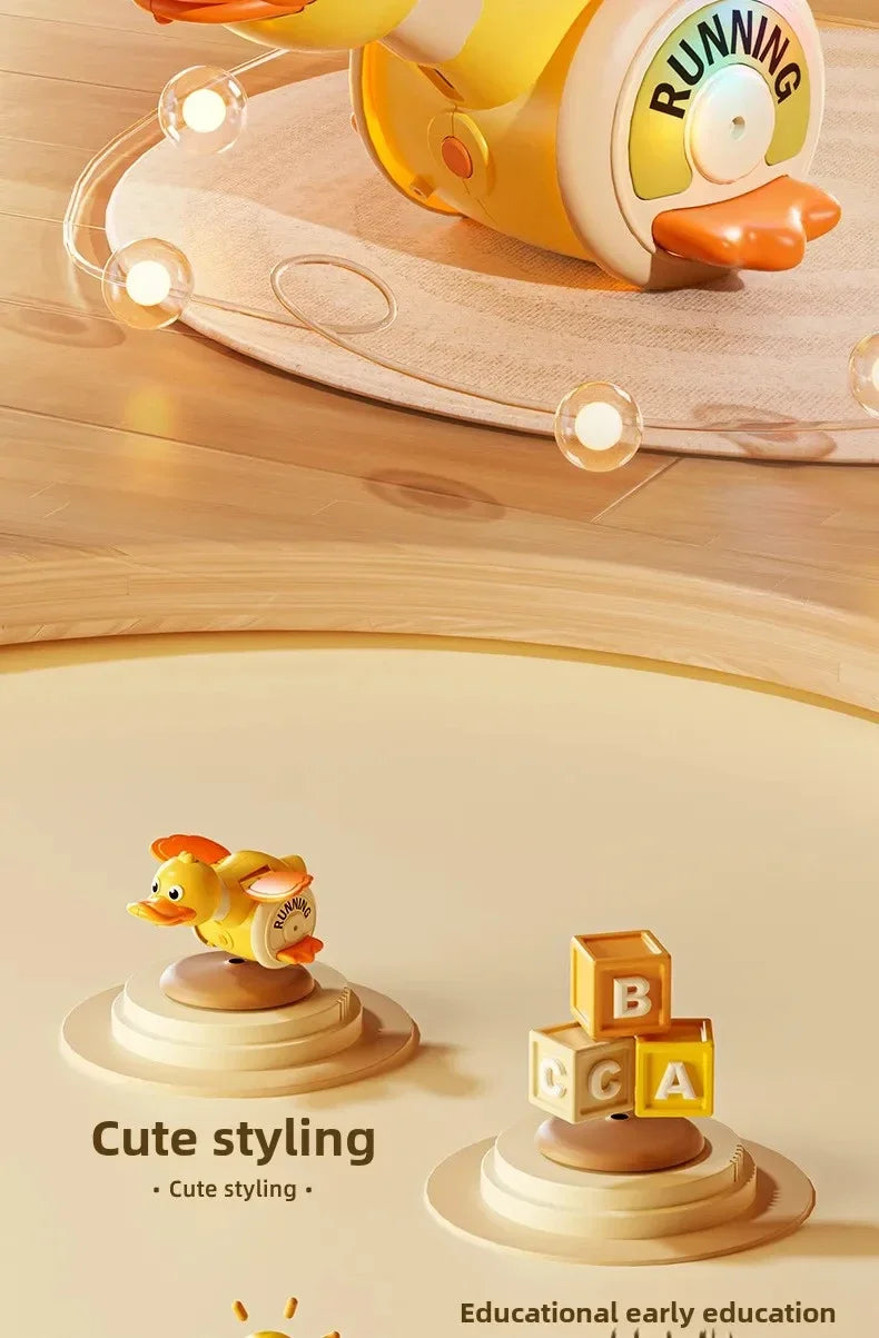 Infant Rotating Duck Baby Toy Sensory Crawling Dancing Running Tummy Time Learning Walking Gift for Boys & Girls