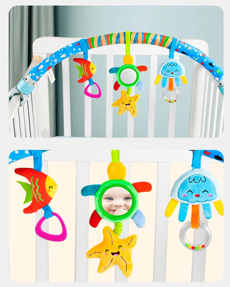 Baby Toy Toddler Cribs Cradles Hanging Bell Baby Stuff Newborn Stroller Stroller Play Arch Bed Toys for Babies 0 12 Months