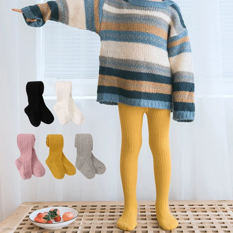 Baby Girl Tights Warm Leggings Kids Pants Solid Cotton Child Pantyhose Casual Stockings Girls Toddler Dance Winter Clothes 0-8Y