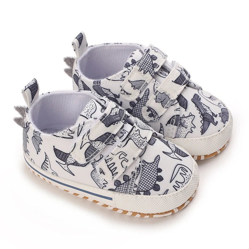 Baby Sports Shoes Anti Slip and Breathable Fabric Men's and Women's Walking Whoes For Spring and Autumn Soft Soled Newborn Baby