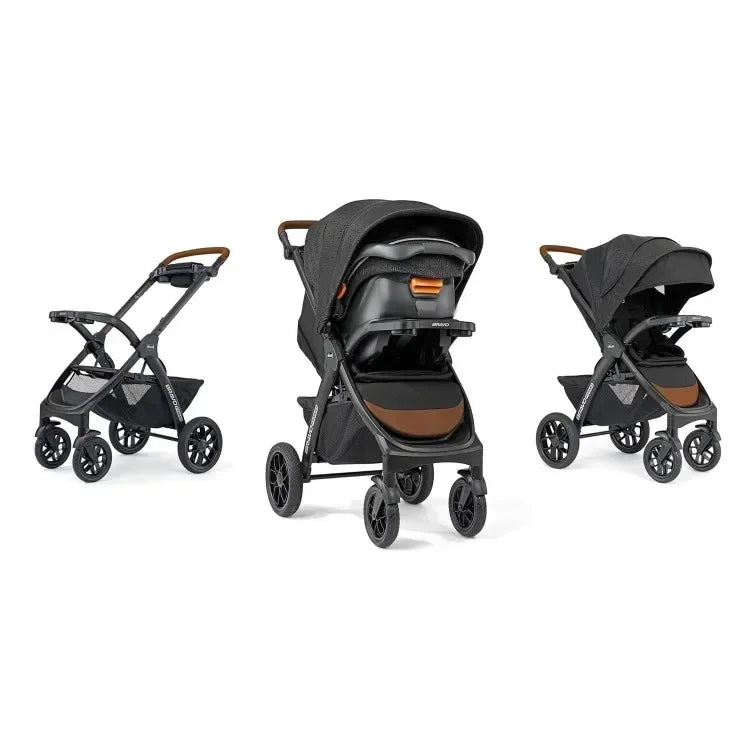 Best Seller.Bravo Primo Trio Travel System, Quick-Fold Stroller with Chicco KeyFit 35 Zip Extended-Use Infant Car Seat and Str.N