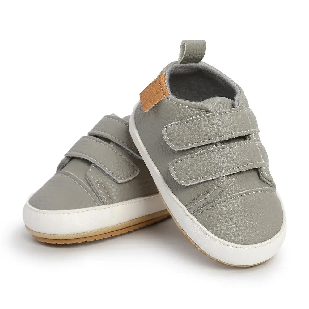 Baby Shoes Boy Girl PU Leather Causal Non-slip Soft Sole Infant Kids Walking Toddler 0-18 Months