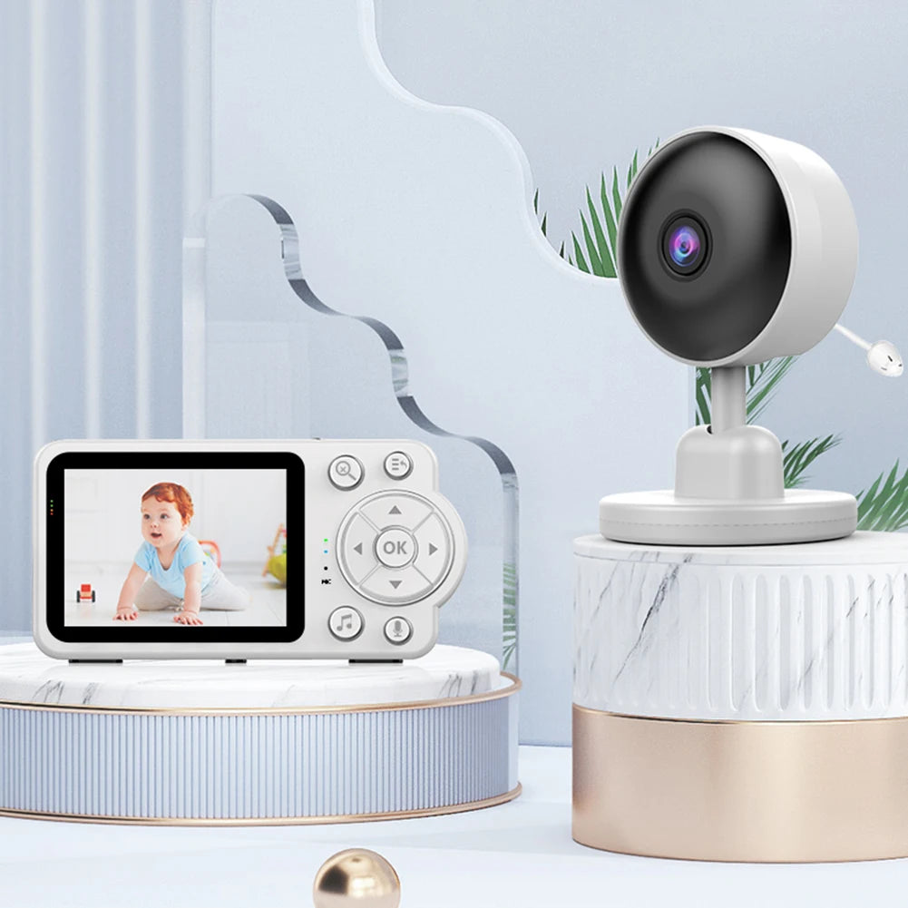 Video Baby Monitor 2.8in LCD Display Monitor Camera Video Intercom Lullabies Night Vision Temperature Monitor for Baby Pet Eldly