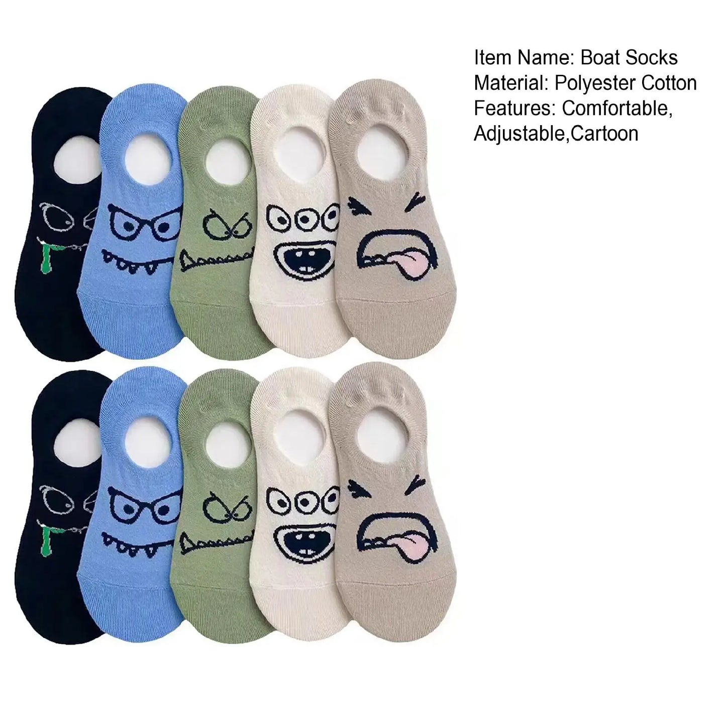 15 Pairs of Men WOMEN'S Cotton Socks, Casual Breathable Short Socks, and Girls' Cartoon Bear Low Cut Ankle Boat Socks