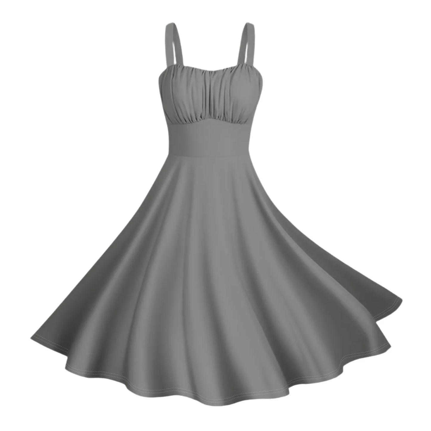 New Women'S Vintage Sleeveless Pleated Patchwork Cute A-Line Hem Solid Dresses Vestidos Mujer Veranoa 2025 Women Clothing