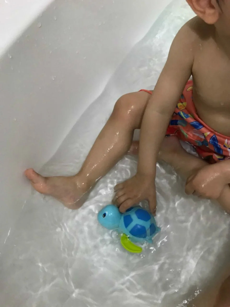 Cartoon Cute Tortoise Baby Water Bath Toys Classic Kids Infant Bathroom Mini Colorful Soft Floating Animals Figure Clockwork Toy
