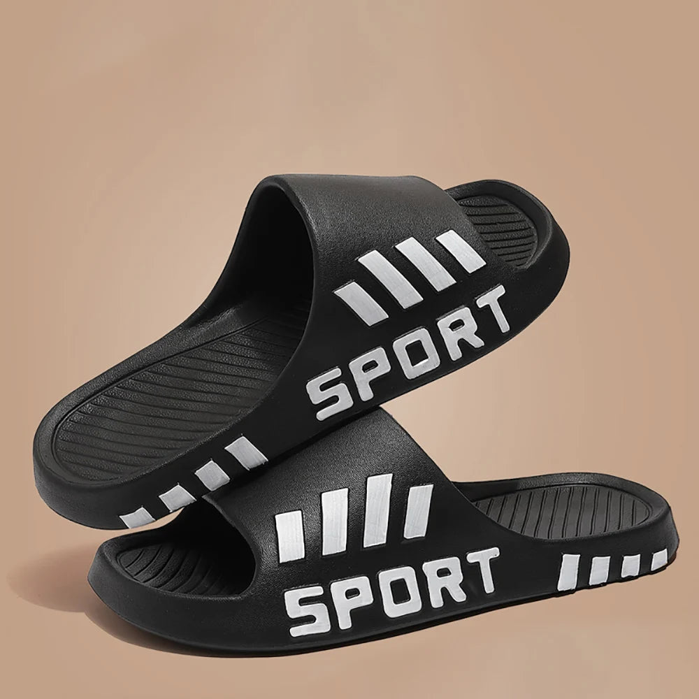 BASATU Fashion Men's Home Slippers Summer Slippers Anti-slip EVA Soft Sole Slipper Outdoor Beach Flip Flops for Men Shoes