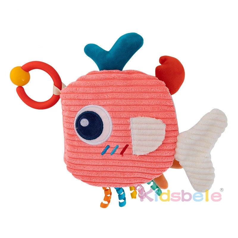 Cloth Belted Hanging Toy With Feather Animal Cloth Book Early Education Toy Montessori Educational Toy