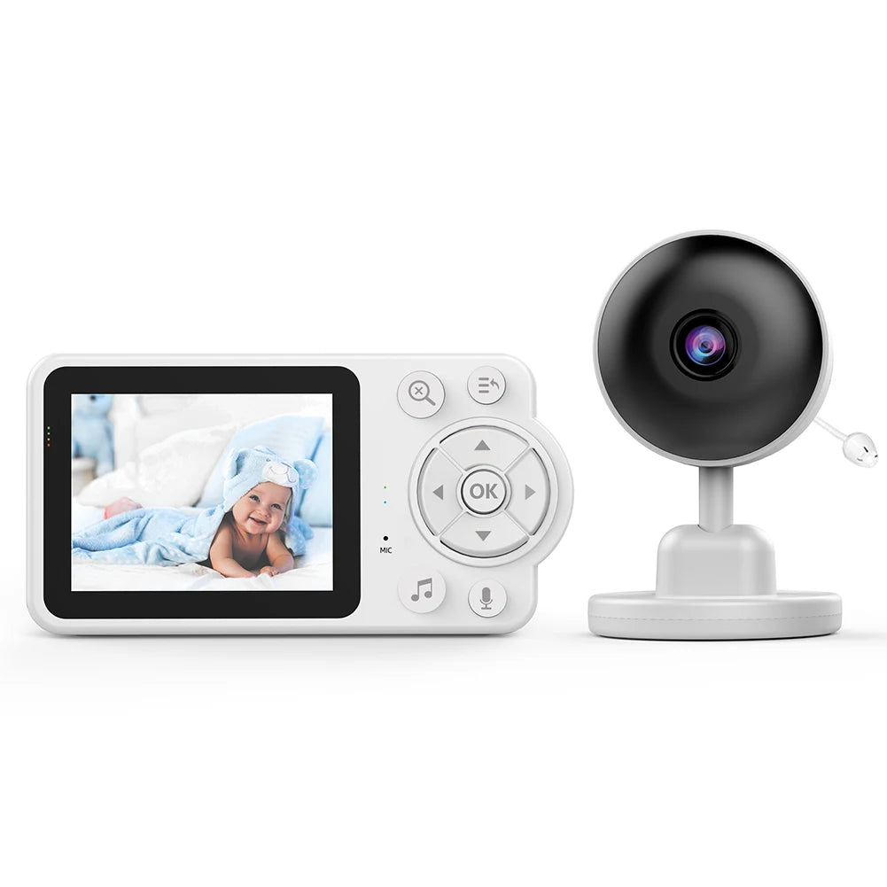 Video Baby Monitor 2.8in LCD Display Monitor Camera Video Intercom Lullabies Night Vision Temperature Monitor for Baby Pet Eldly