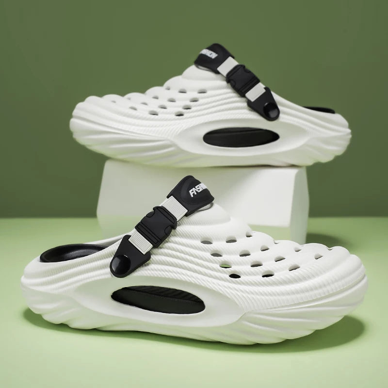 2025 Unisex Summer Slippers Men Clogs Platform Women Beach Sandals Outdoor Casual Non-slip Footwear Men Sandals