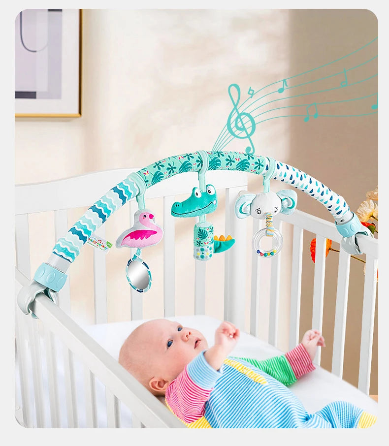 Baby Toy Toddler Cribs Cradles Hanging Bell Baby Stuff Newborn Stroller Stroller Play Arch Bed Toys for Babies 0 12 Months