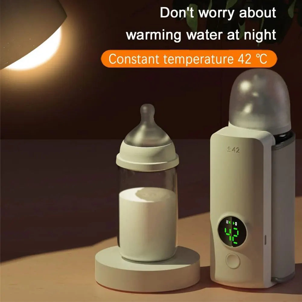 Portable Bottle Warmer with Temperature Control Cordless Milk Warmer Baby Bottle Warmer for Traveling Camping Home