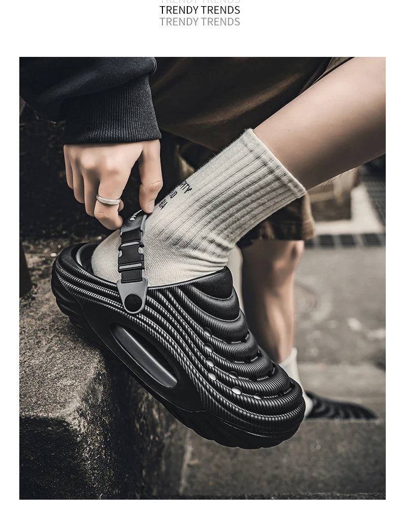 2025 Unisex Summer Slippers Men Clogs Platform Women Beach Sandals Outdoor Casual Non-slip Footwear Men Sandals