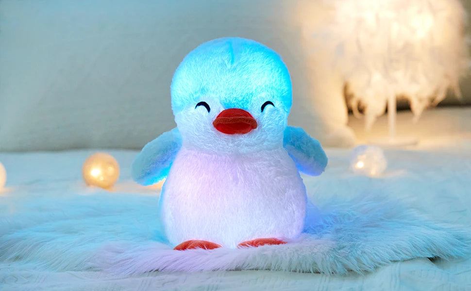 Glowing Penguin Plush Toy,Cute Soft Glowing Stuffed Animal, Children'S Doll Playing Companion,Birthday Party Gift For Kids