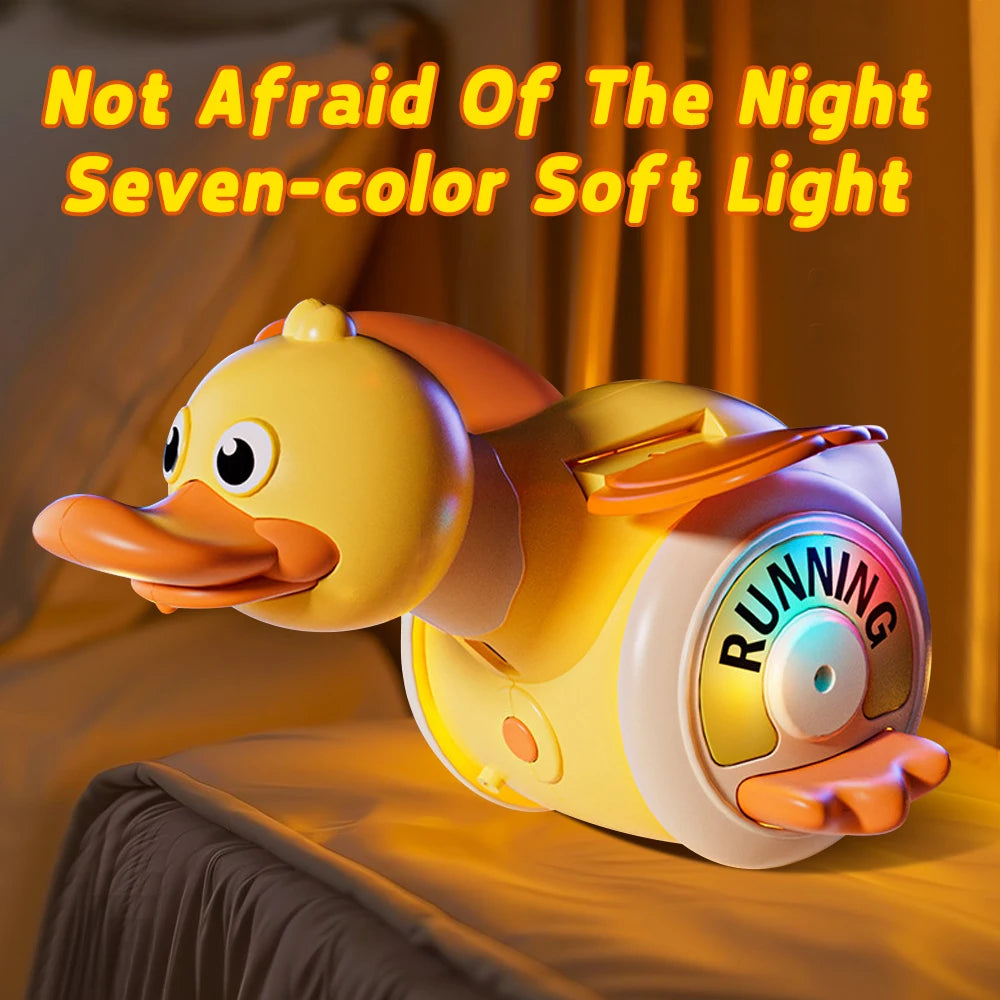 Baby Kids Toys 18 M+, Rechargeable Duck Crawling Toy With Light & Music, Increase Baby Tummy Time, Crawl Toy, Sensory Activity