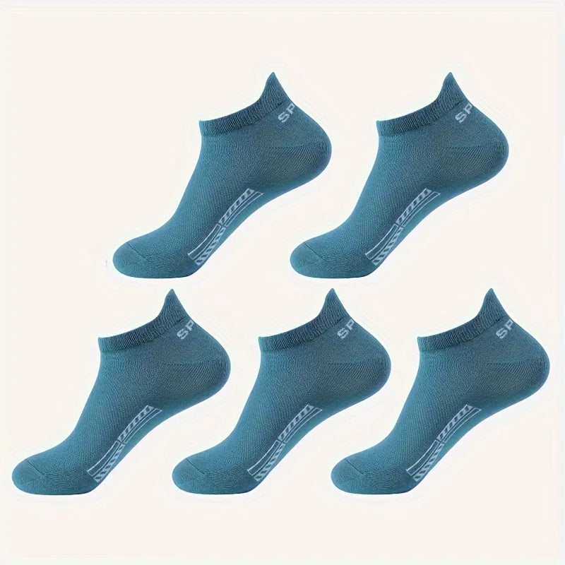 5/10 Pairs Cotton Men's Short Socks Crew Ankle Breathable Mesh Sports Casual Women Summer Low-Cut Thin Sock for Male