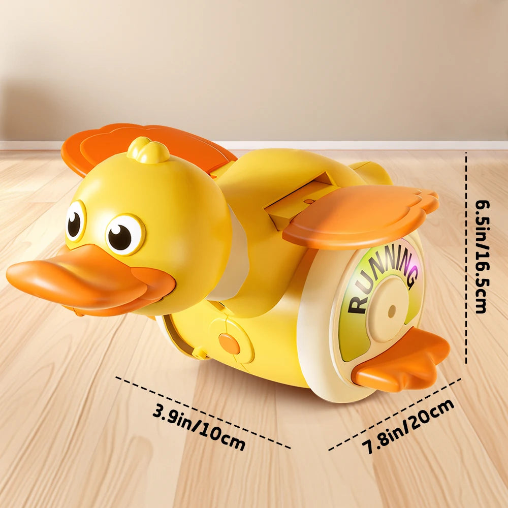 Baby Kids Toys 18 M+, Rechargeable Duck Crawling Toy With Light & Music, Increase Baby Tummy Time, Crawl Toy, Sensory Activity