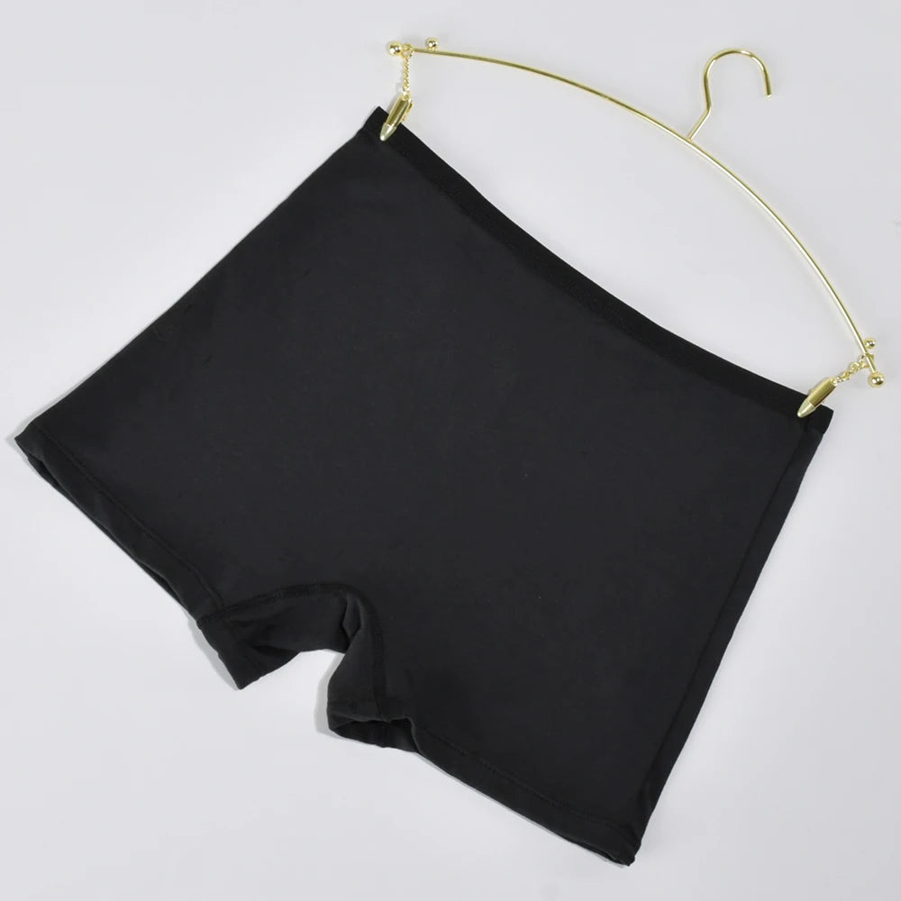 1pc Womens Cotton Safety Shorts Black Soft Four Corner Panties Comfy Fit Girls Under Skirt Anti Emptied Short Pants Large Size