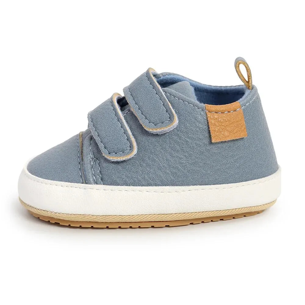 Baby Shoes Boy Girl PU Leather Causal Non-slip Soft Sole Infant Kids Walking Toddler 0-18 Months