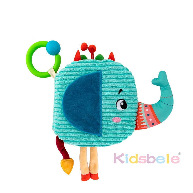 Cloth Belted Hanging Toy With Feather Animal Cloth Book Early Education Toy Montessori Educational Toy