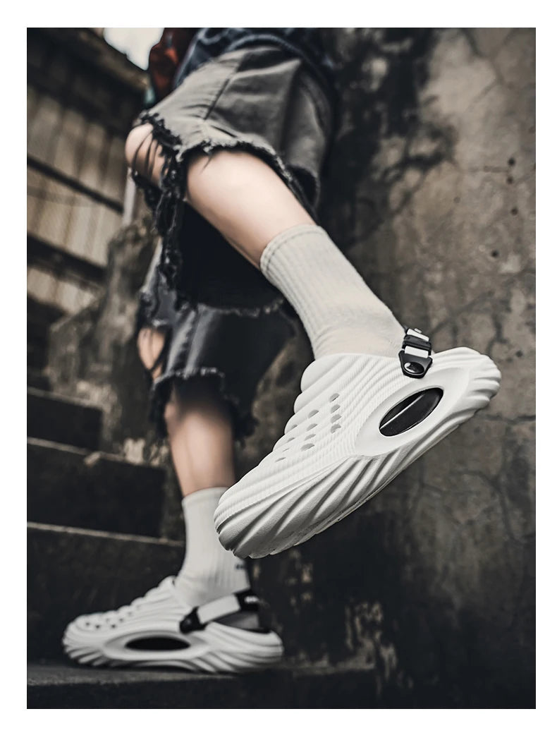 2025 Unisex Summer Slippers Men Clogs Platform Women Beach Sandals Outdoor Casual Non-slip Footwear Men Sandals