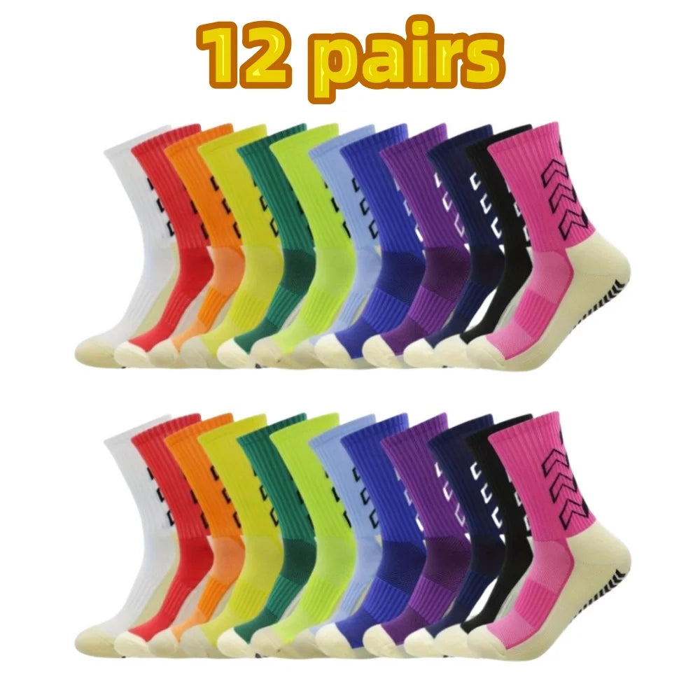 6 pairs of socks men's long socks long tube adhesive long socks basketball socks long tube sports socks