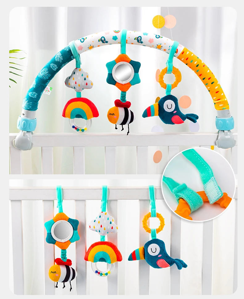 Baby Toy Toddler Cribs Cradles Hanging Bell Baby Stuff Newborn Stroller Stroller Play Arch Bed Toys for Babies 0 12 Months