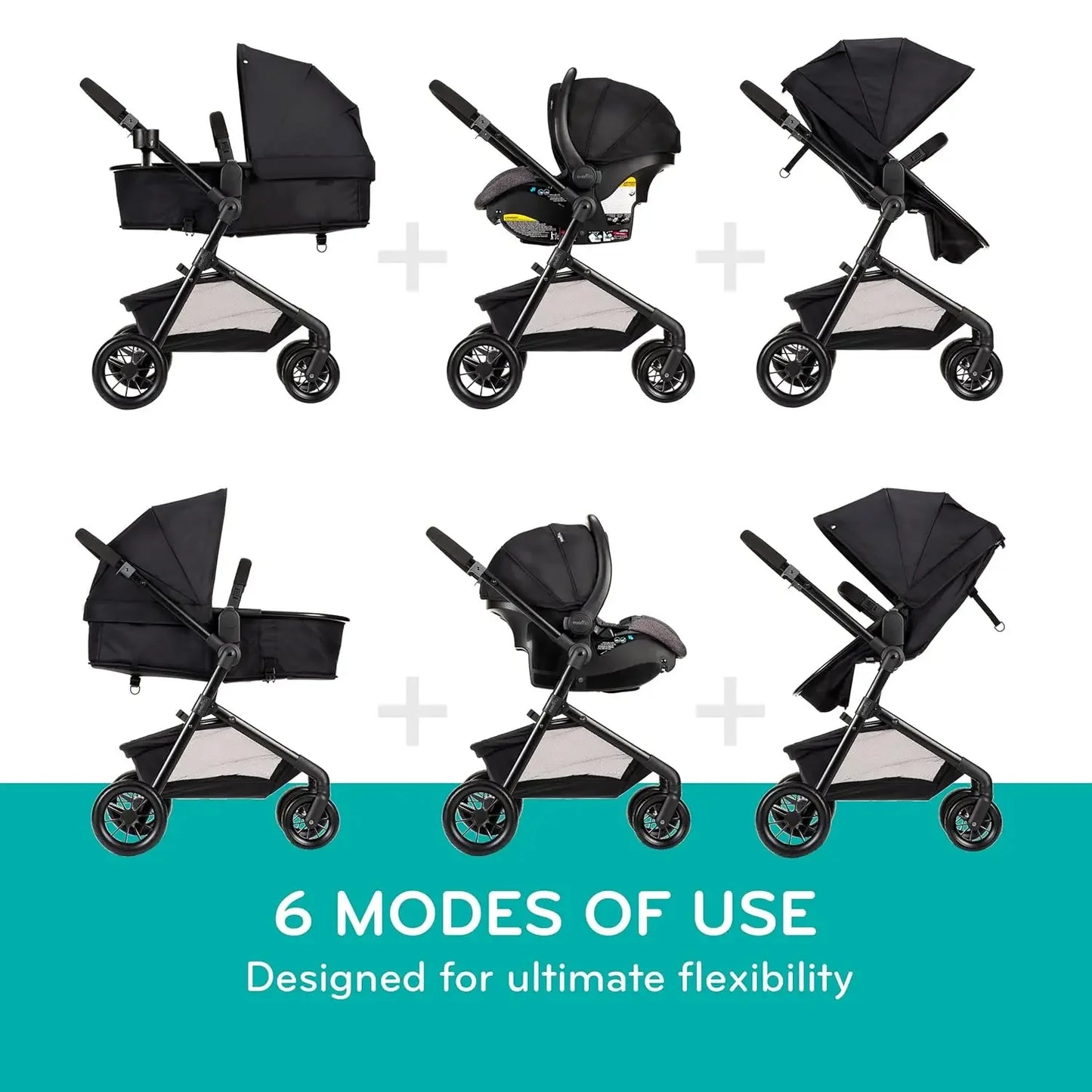 Tool Pivot Modular Travel System with LiteMax Infant Car Seat with Anti-Rebound Bar (Gray) Guaranteed Authentic