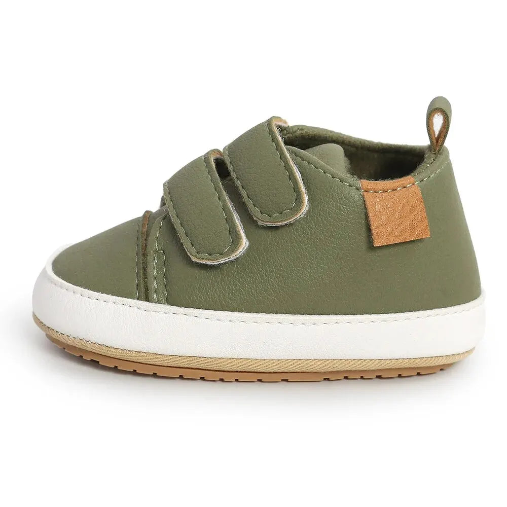 Baby Shoes Boy Girl PU Leather Causal Non-slip Soft Sole Infant Kids Walking Toddler 0-18 Months