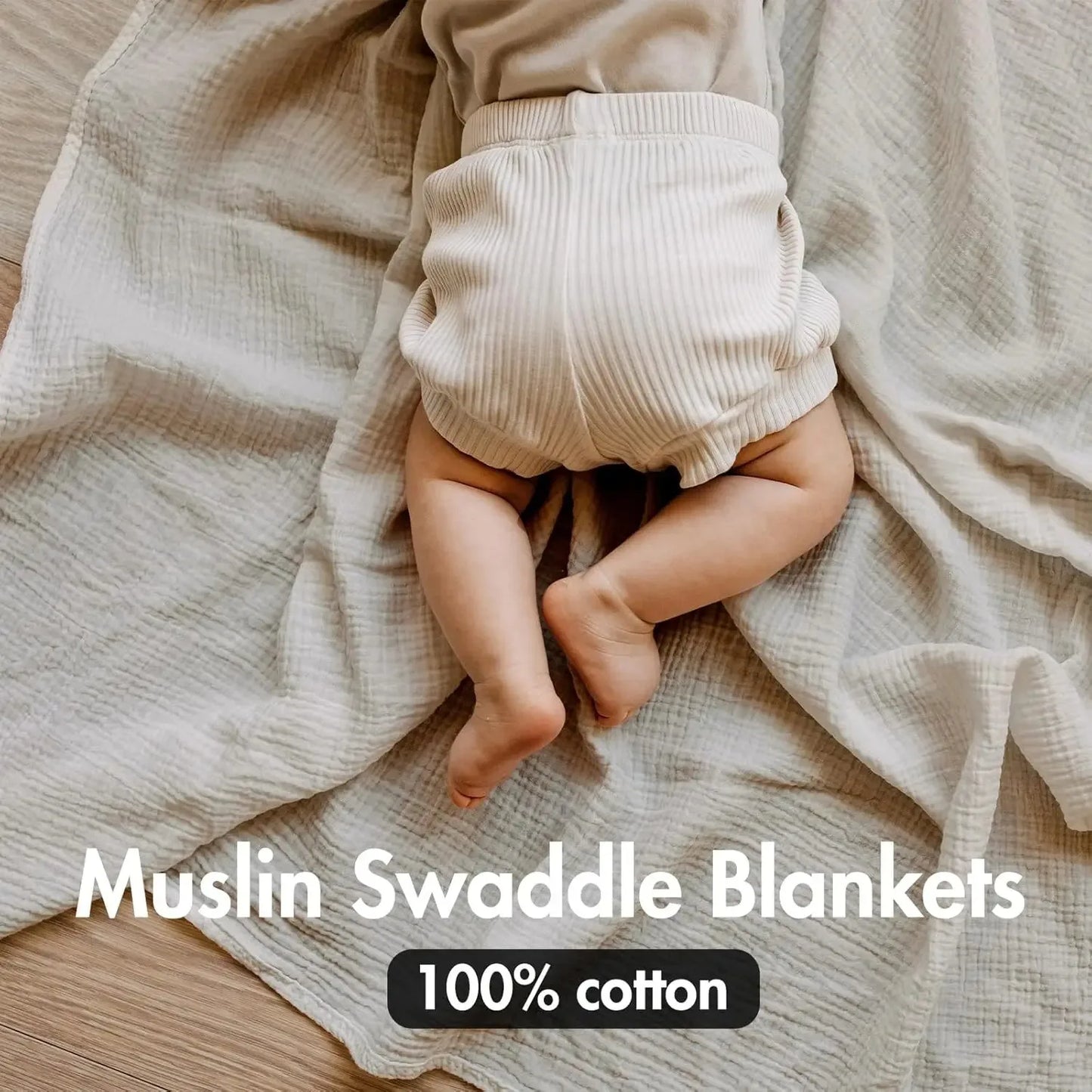 Baby Swaddle Blanket Unisex Swaddle Wrap Soft Silk Muslin Unisex Receiving Blanket Baby Blankets Newborn Baby Swaddle Blanket