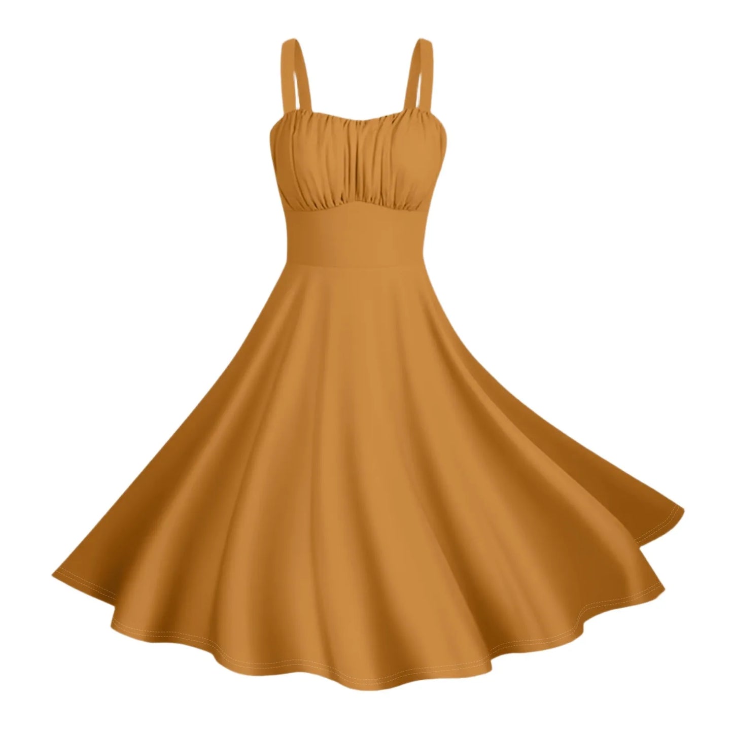 New Women'S Vintage Sleeveless Pleated Patchwork Cute A-Line Hem Solid Dresses Vestidos Mujer Veranoa 2025 Women Clothing