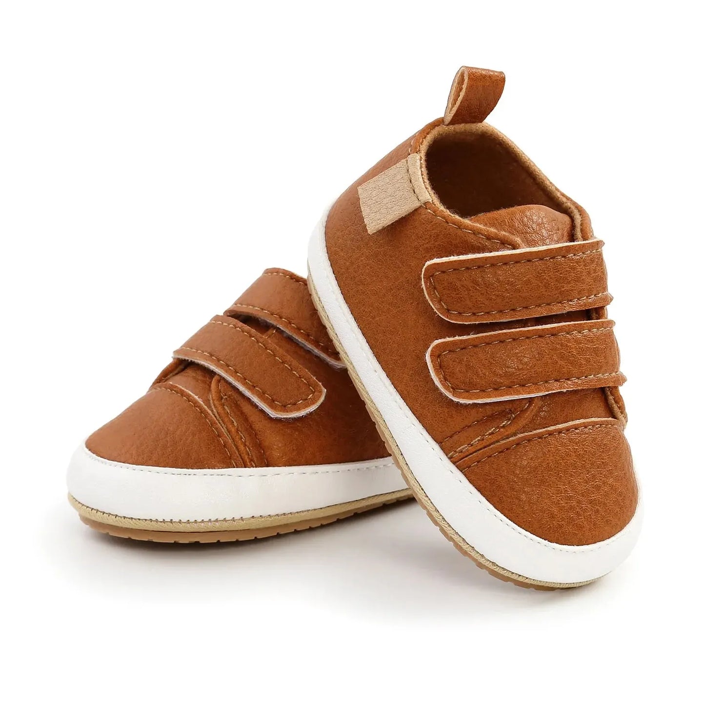 Baby Shoes Boy Girl PU Leather Causal Non-slip Soft Sole Infant Kids Walking Toddler 0-18 Months