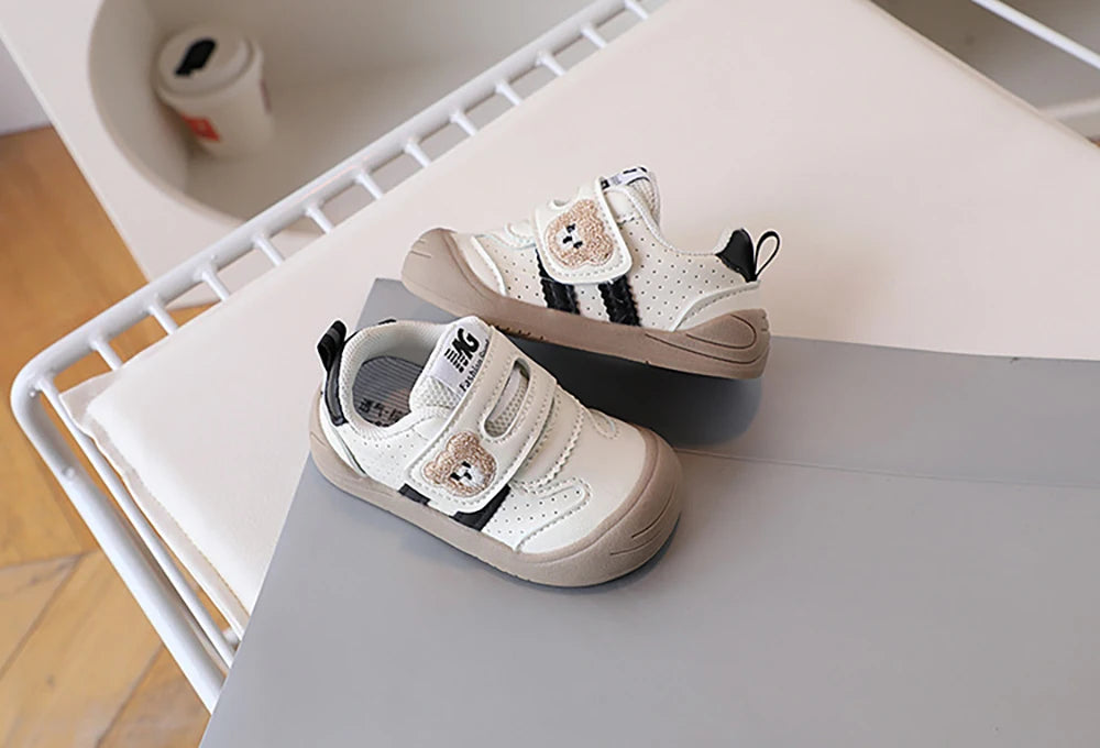 2025 Fashion Toddler Shoes For Baby PU Leather Infant Girl's Sneakers Soft-soled Ergonomics Newborn Boy's Sport Shoes First Step
