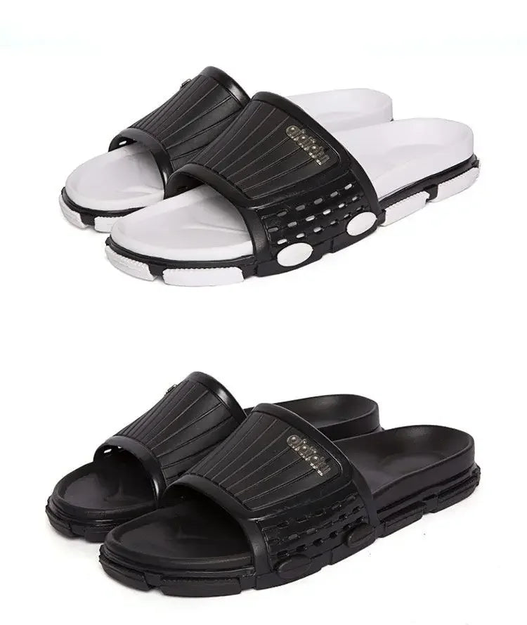 Slippers for Men Soft Black and White Outdoor Shoes Eva Rubber Cheap Liquidation Designer Luxury Clappers 2025 Adult Sandals Man