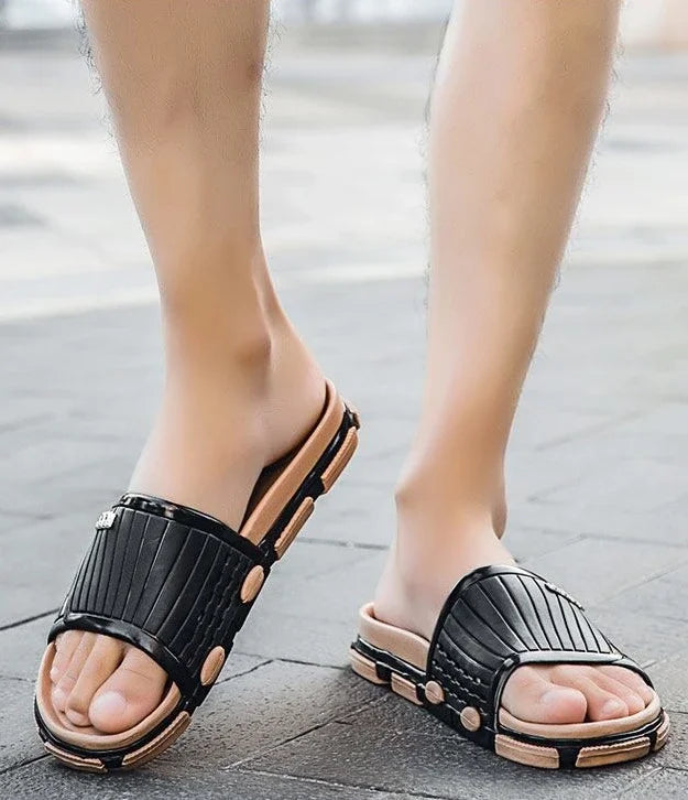 Slippers for Men Soft Black and White Outdoor Shoes Eva Rubber Cheap Liquidation Designer Luxury Clappers 2025 Adult Sandals Man