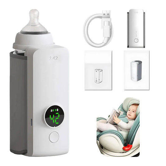 Portable Bottle Warmer with Temperature Control Cordless Milk Warmer Baby Bottle Warmer for Traveling Camping Home