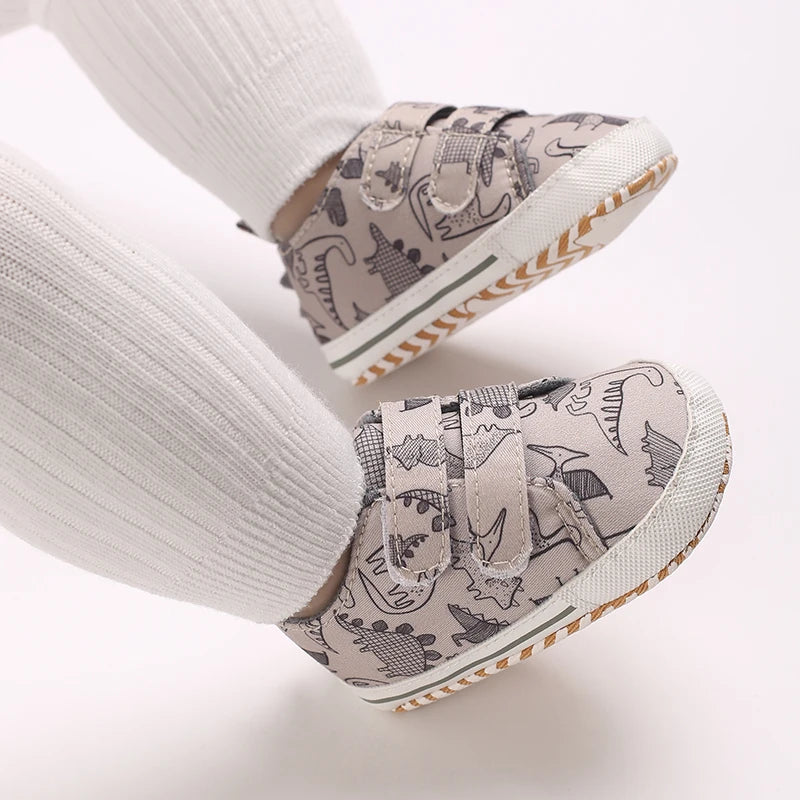 Baby Sports Shoes Anti Slip and Breathable Fabric Men's and Women's Walking Whoes For Spring and Autumn Soft Soled Newborn Baby