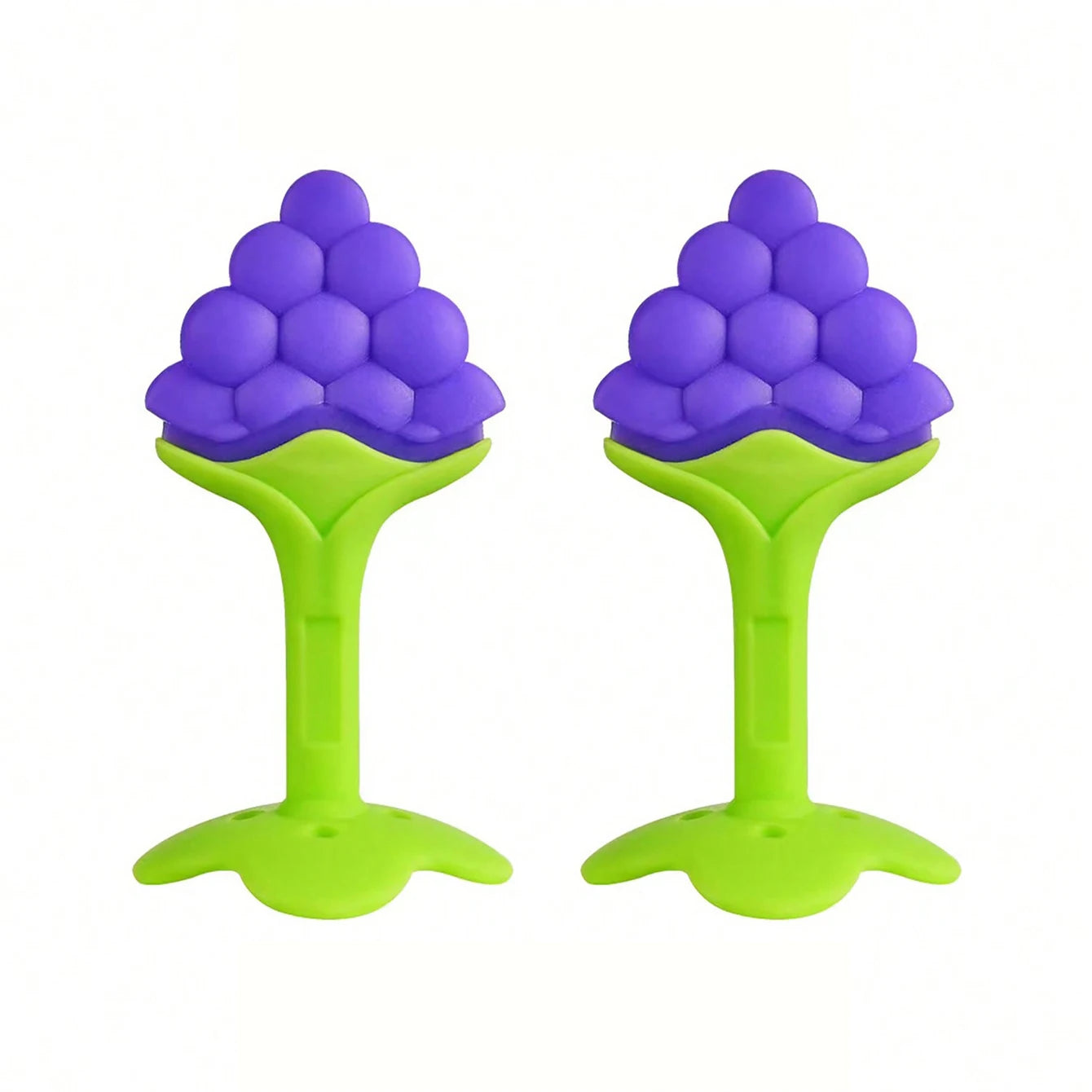 Strawberry, Grape-Shape Soft Silicone Baby Teether, Teething Ring
