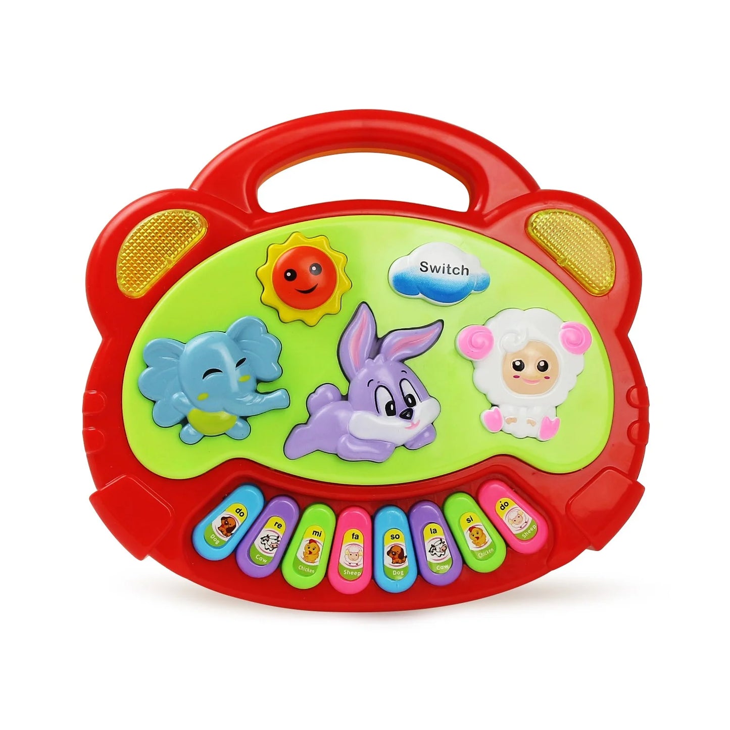 Kids Cartoon Piano Keyboard Game with Flashing Light Music Animal Sounds Baby Instrument Music Toys Educational Toys Kids Gifts