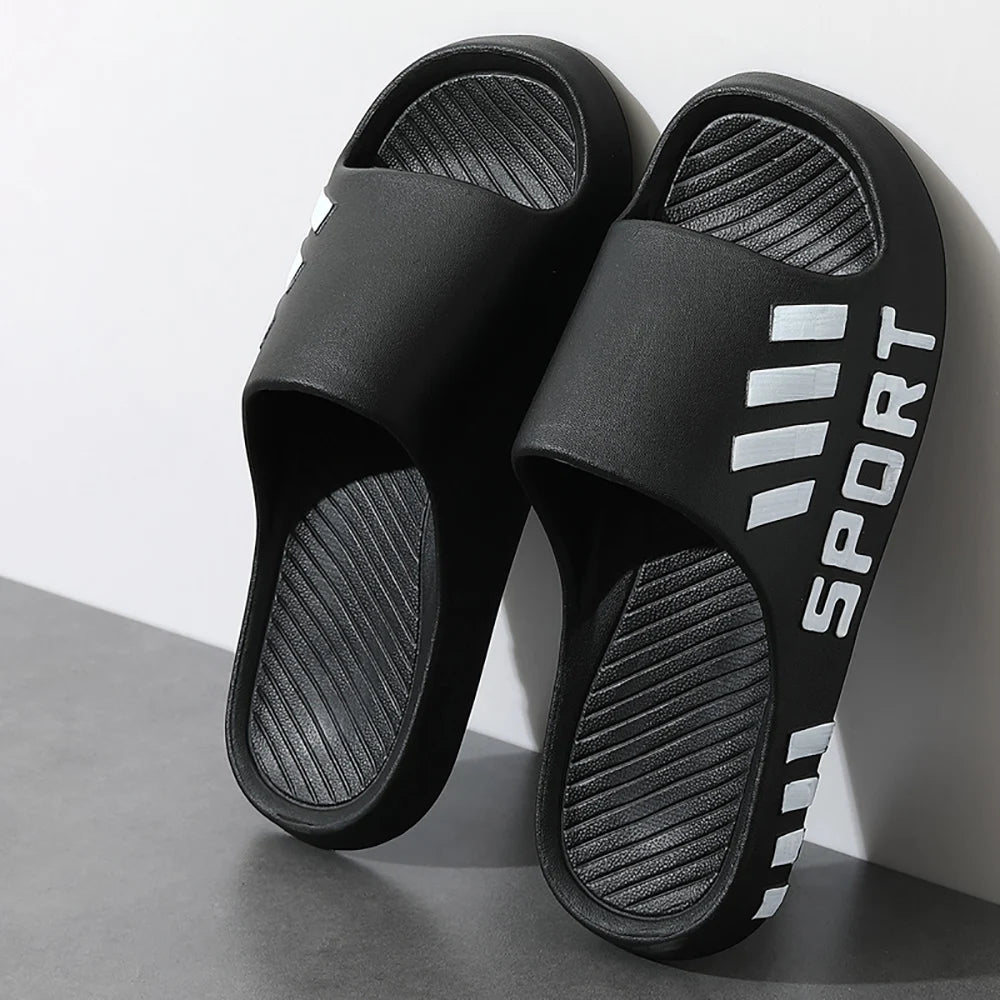 BASATU Fashion Men's Home Slippers Summer Slippers Anti-slip EVA Soft Sole Slipper Outdoor Beach Flip Flops for Men Shoes