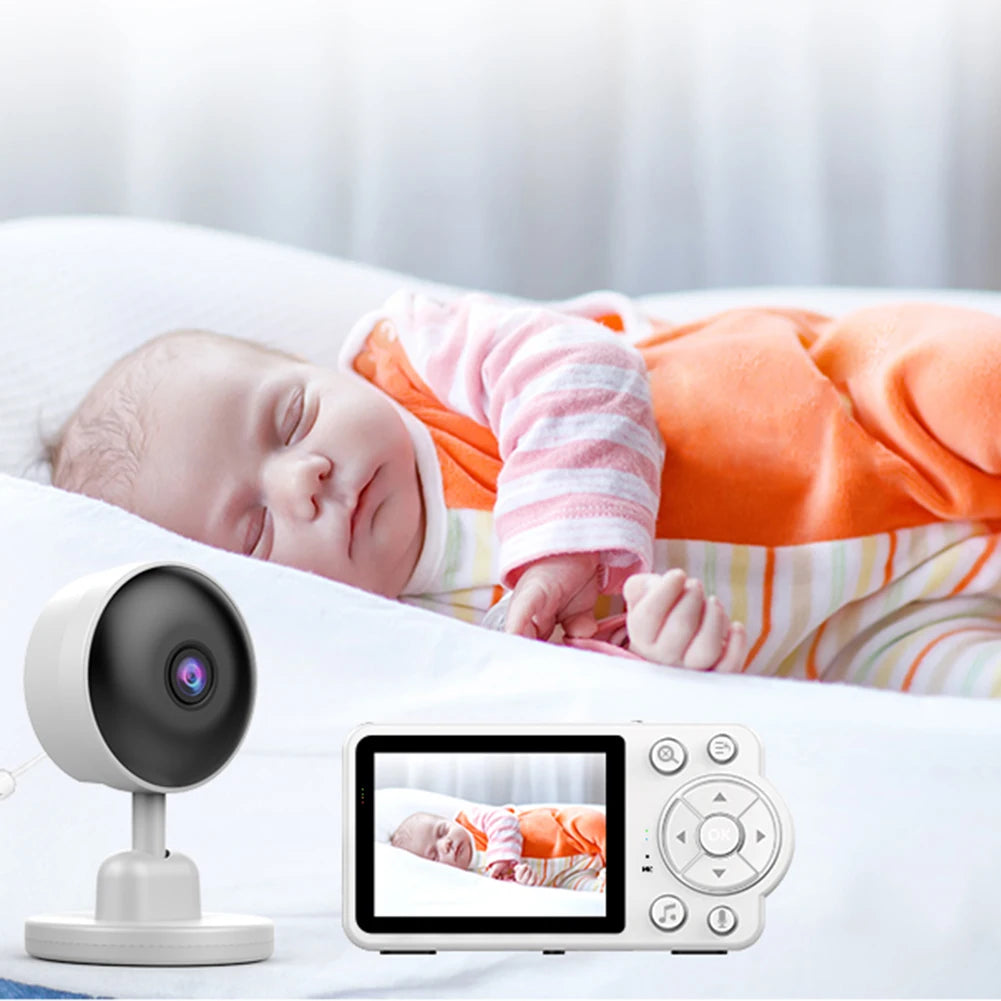 Video Baby Monitor 2.8in LCD Display Monitor Camera Video Intercom Lullabies Night Vision Temperature Monitor for Baby Pet Eldly