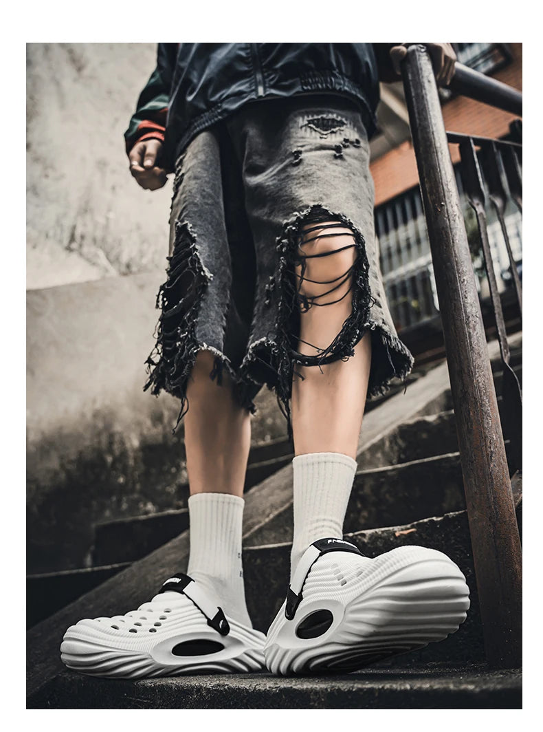 2025 Unisex Summer Slippers Men Clogs Platform Women Beach Sandals Outdoor Casual Non-slip Footwear Men Sandals