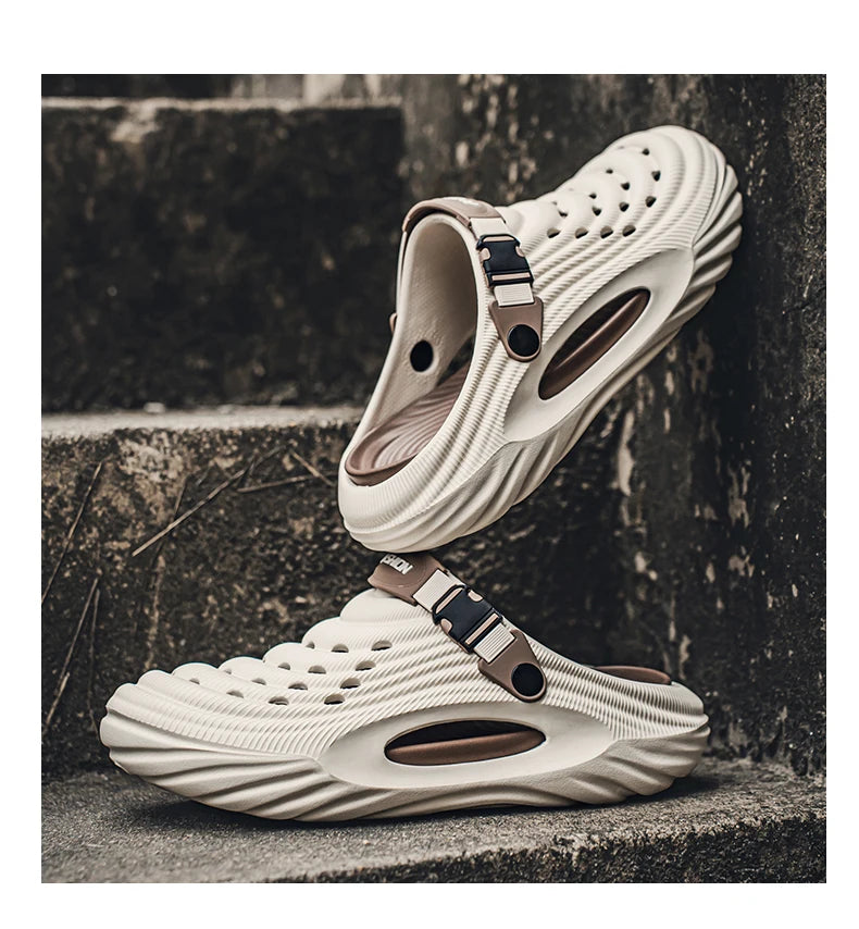 2025 Unisex Summer Slippers Men Clogs Platform Women Beach Sandals Outdoor Casual Non-slip Footwear Men Sandals