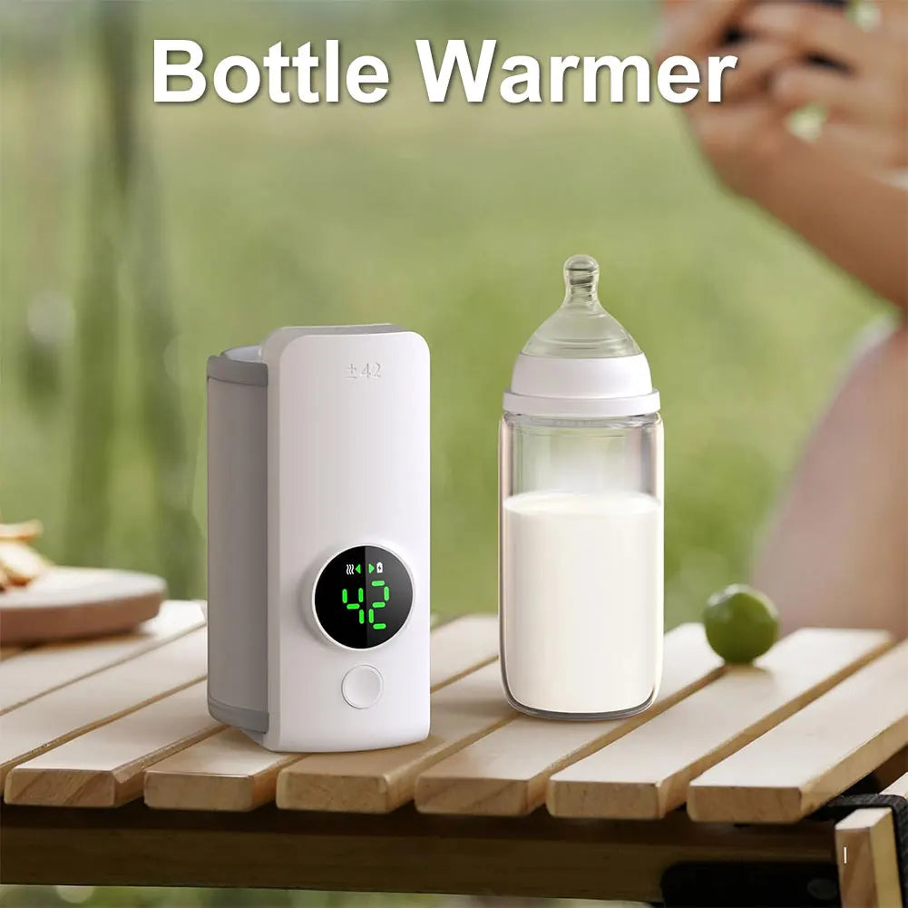 Portable Bottle Warmer with Temperature Control Cordless Milk Warmer Baby Bottle Warmer for Traveling Camping Home
