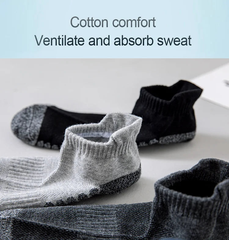 5 pairs of men's socks, cotton socks, anti odor and sweat absorbing sports socks