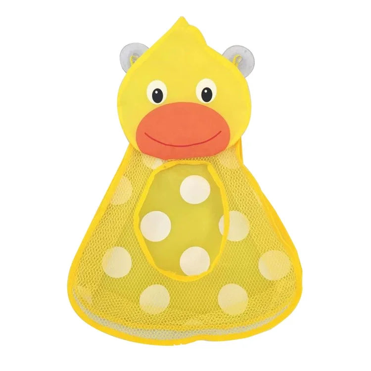 1pcs Cute Duck Tiger Frog Panda Bath Toys Mesh Net Storage Bag Strong Suction Cups Bath Game Bag Bathroom Organizer Water Toys